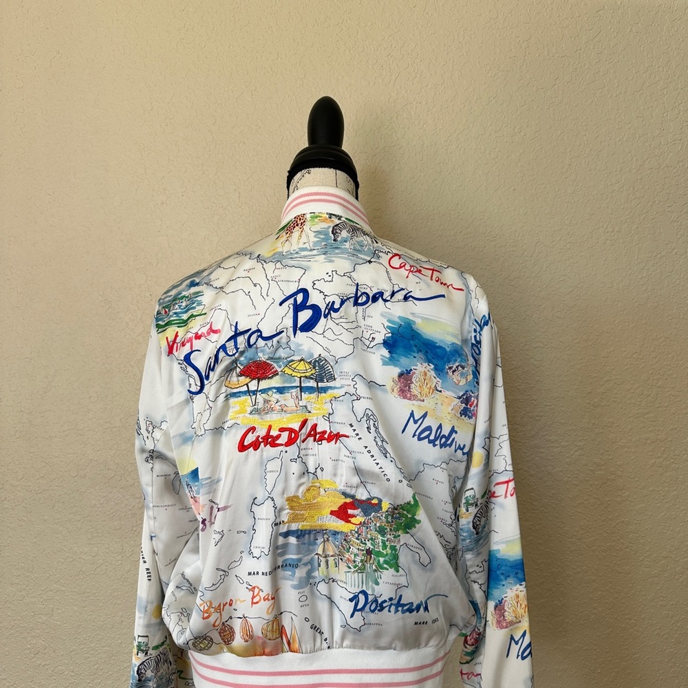 Gap Map Print Bomber Jacket - Picture 4 of 7
